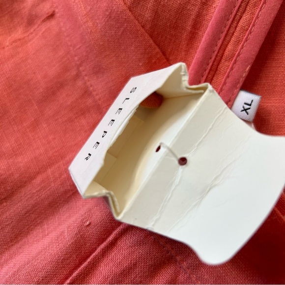 SLEEPER Women's Size‎ XL Coral Dynasty Linen High Rise Wide Leg Pants - Picture 9 of 13